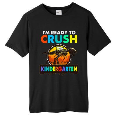 im ready to crush kindergarten back to school dinosaur Tall Fusion ChromaSoft Performance T-Shirt