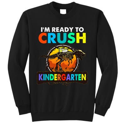 im ready to crush kindergarten back to school dinosaur Tall Sweatshirt