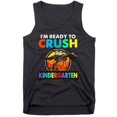 im ready to crush kindergarten back to school dinosaur Tank Top