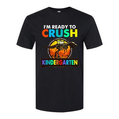 im ready to crush kindergarten back to school dinosaur Softstyle CVC T-Shirt