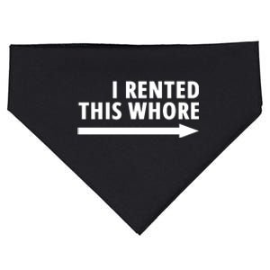 I Rented This Whore Funny Offensive Saying USA-Made Doggie Bandana