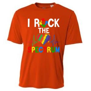 I Rock The Spectrum Autism Awareness Day Puzzle Heart Piece Gift Cooling Performance Crew T-Shirt