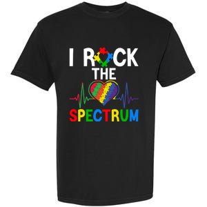 I Rock The Spectrum Autism Awareness Day Puzzle Heart Piece Gift Garment-Dyed Heavyweight T-Shirt