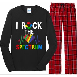 I Rock The Spectrum Autism Awareness Day Puzzle Heart Piece Gift Long Sleeve Pajama Set