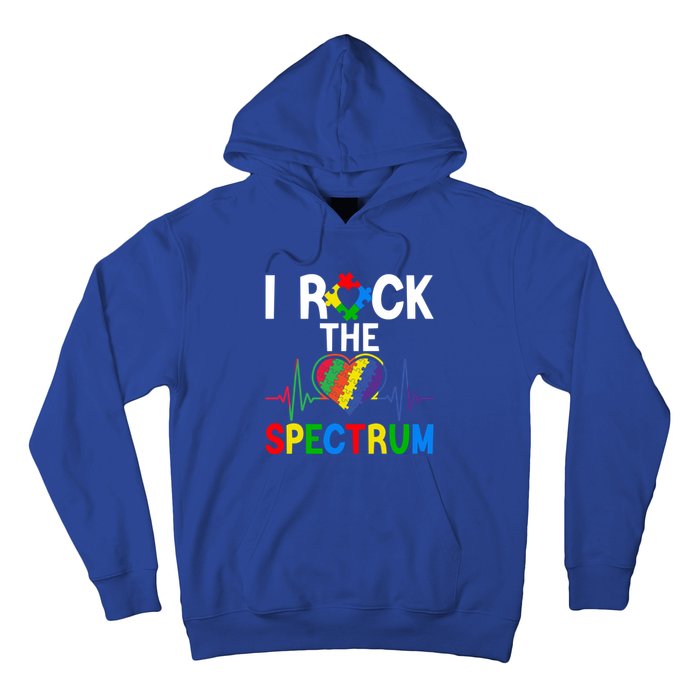 I Rock The Spectrum Autism Awareness Day Puzzle Heart Piece Gift Hoodie