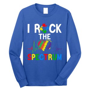 I Rock The Spectrum Autism Awareness Day Puzzle Heart Piece Gift Long Sleeve Shirt