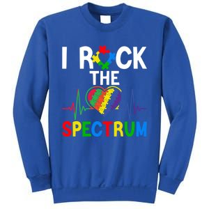 I Rock The Spectrum Autism Awareness Day Puzzle Heart Piece Gift Sweatshirt