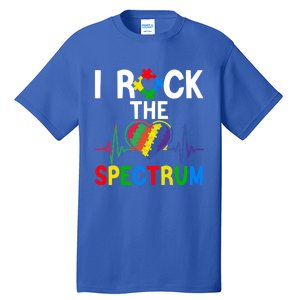 I Rock The Spectrum Autism Awareness Day Puzzle Heart Piece Gift Tall T-Shirt