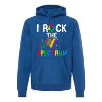 I Rock The Spectrum Autism Awareness Day Puzzle Heart Piece Gift Premium Hoodie