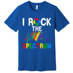 I Rock The Spectrum Autism Awareness Day Puzzle Heart Piece Gift Premium T-Shirt