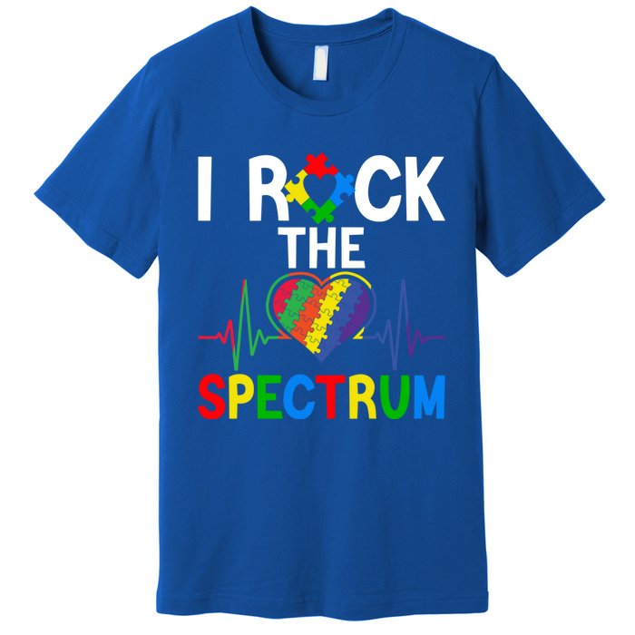 I Rock The Spectrum Autism Awareness Day Puzzle Heart Piece Gift Premium T-Shirt