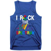 I Rock The Spectrum Autism Awareness Day Puzzle Heart Piece Gift Tank Top