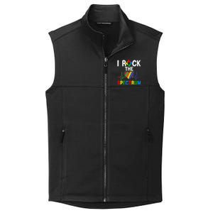 I Rock The Spectrum Autism Awareness Day Puzzle Heart Piece Gift Collective Smooth Fleece Vest