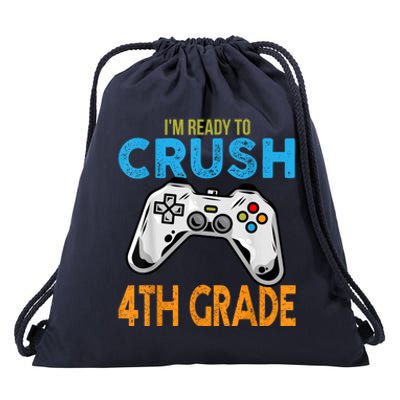 Im Ready To Crush 4th Grade Video Game Back To School Drawstring Bag