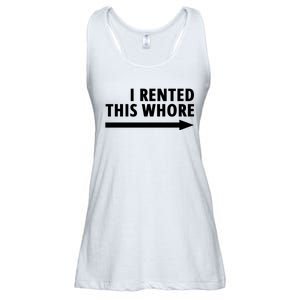 I Rented This Whore Funny Offensive Saying Ladies Essential Flowy Tank