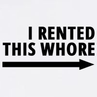 I Rented This Whore Funny Offensive Saying Flat Bill Trucker Hat