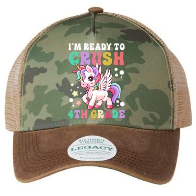 Im Ready To Crush 4Th Grade Cute Unicorn Back To School Meaningful Gift Legacy Tie Dye Trucker Hat