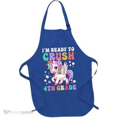 Im Ready To Crush 4Th Grade Cute Unicorn Back To School Meaningful Gift Apron