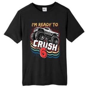 IM Ready To Crush 6 Monster Truck 6th Birthday Gift Boy Tall Fusion ChromaSoft Performance T-Shirt