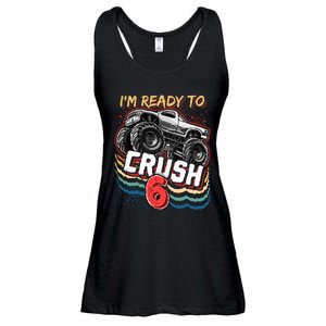 IM Ready To Crush 6 Monster Truck 6th Birthday Gift Boy Ladies Essential Flowy Tank