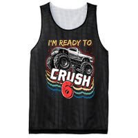 IM Ready To Crush 6 Monster Truck 6th Birthday Gift Boy Mesh Reversible Basketball Jersey Tank