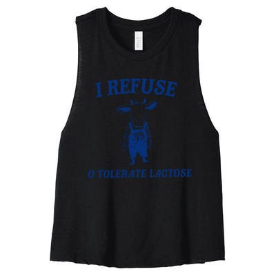 I Refuse To Tolerate Lactose Women's Racerback Cropped Tank