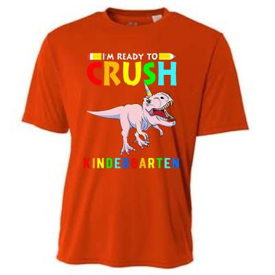 Im Ready To Crush Kindergarten Unicorn Dinosaur Cooling Performance Crew T-Shirt