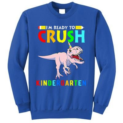 Im Ready To Crush Kindergarten Unicorn Dinosaur Sweatshirt