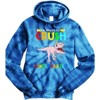 Im Ready To Crush Kindergarten Unicorn Dinosaur Tie Dye Hoodie