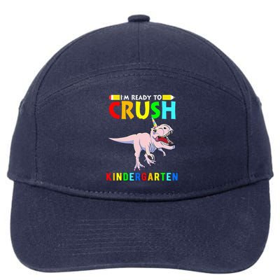 Im Ready To Crush Kindergarten Unicorn Dinosaur 7-Panel Snapback Hat