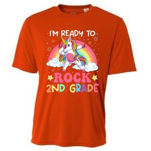 Im Ready To Rock 2Nd Grade Unicorn Dabbing Second Grade Gift Cooling Performance Crew T-Shirt