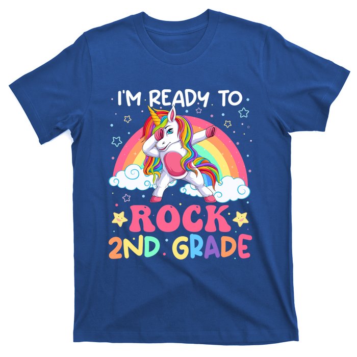 Im Ready To Rock 2Nd Grade Unicorn Dabbing Second Grade Gift T-Shirt