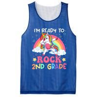 Im Ready To Rock 2Nd Grade Unicorn Dabbing Second Grade Gift Mesh Reversible Basketball Jersey Tank