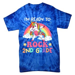 Im Ready To Rock 2Nd Grade Unicorn Dabbing Second Grade Gift Tie-Dye T-Shirt