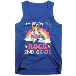 Im Ready To Rock 2Nd Grade Unicorn Dabbing Second Grade Gift Tank Top