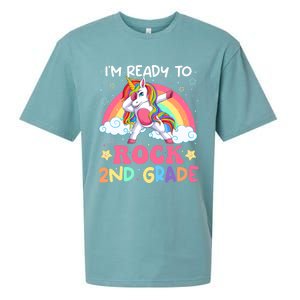 Im Ready To Rock 2Nd Grade Unicorn Dabbing Second Grade Gift Sueded Cloud Jersey T-Shirt