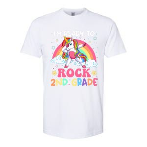 Im Ready To Rock 2Nd Grade Unicorn Dabbing Second Grade Gift Softstyle CVC T-Shirt