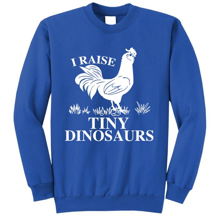 I Raise Tiny Dinosaurs Vintage Retro 70s Chicken Silhouette Gift Sweatshirt