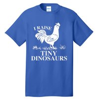 I Raise Tiny Dinosaurs Vintage Retro 70s Chicken Silhouette Gift Tall T-Shirt