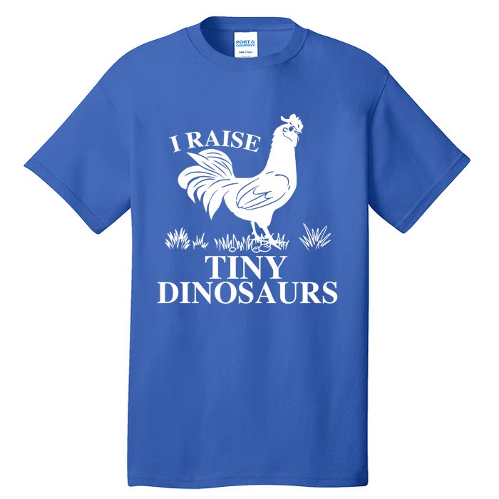 I Raise Tiny Dinosaurs Vintage Retro 70s Chicken Silhouette Gift Tall T-Shirt