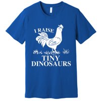 I Raise Tiny Dinosaurs Vintage Retro 70s Chicken Silhouette Gift Premium T-Shirt