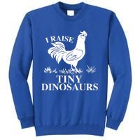 I Raise Tiny Dinosaurs Vintage Retro 70s Chicken Silhouette Gift Tall Sweatshirt