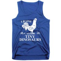 I Raise Tiny Dinosaurs Vintage Retro 70s Chicken Silhouette Gift Tank Top