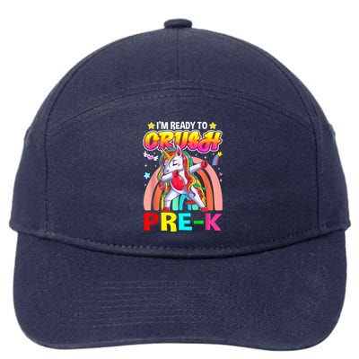 Im Ready To Crush Pre K Dab Unicorn Back To School 7-Panel Snapback Hat