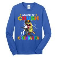 I'm Ready To Crush Kindergarten Dinosaur Back To School Gift Tall Long Sleeve T-Shirt