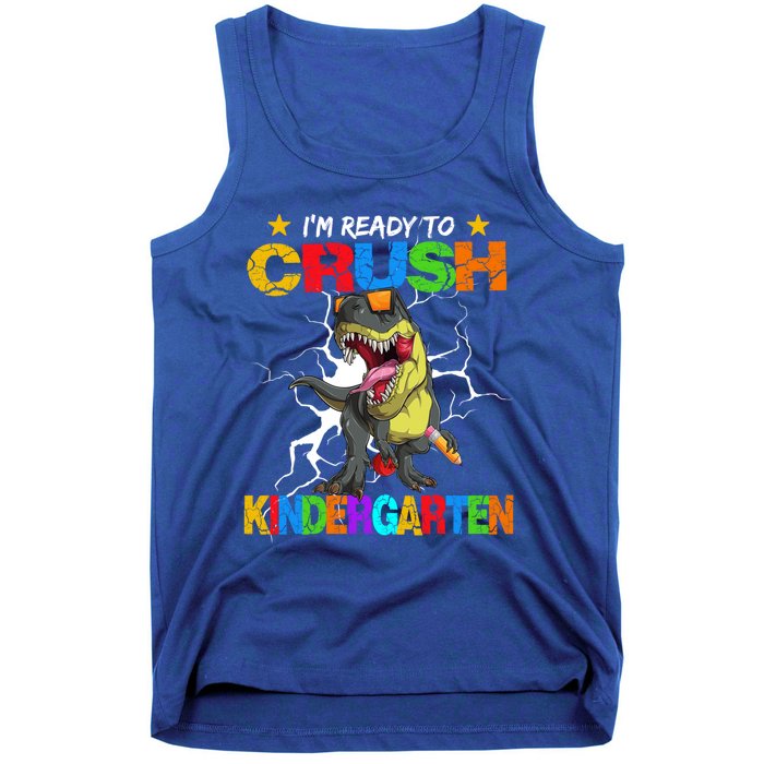 I'm Ready To Crush Kindergarten Dinosaur Back To School Gift Tank Top