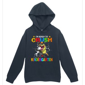 I'm Ready To Crush Kindergarten Dinosaur Back To School Gift Urban Pullover Hoodie