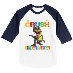 I'm Ready To Crush Kindergarten Dinosaur Back To School Gift Baseball Sleeve Shirt