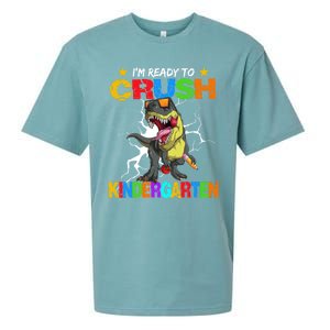 I'm Ready To Crush Kindergarten Dinosaur Back To School Gift Sueded Cloud Jersey T-Shirt