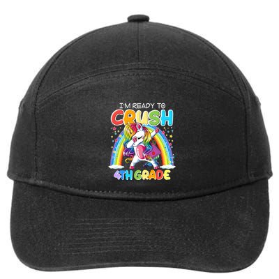 Im Ready To Crush 4Th Grade Unicorn Back To School Gift Funny Gift 7-Panel Snapback Hat